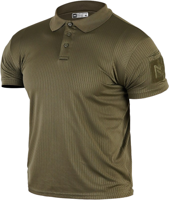 [밀리브로] 도미넌트 폴로 카라 반팔 티셔츠 카키 - 간부 군인 군대 등산복 머슬핏 전술용 아웃도어 등산 운동