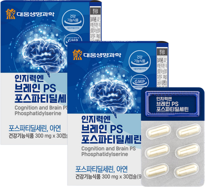 대웅생명과학 인지력엔 브레인 PS 포스파티딜세린 두뇌, 2개, 30정