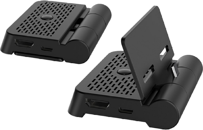 닌텐도 스위치2 미니독 스위치1 미니독 TV독 스탠드형 /안드로이드 스마트폰 /고출력 고화질 폴딩타입 TV출력, 로켓블랙, 1개, TNS-10927B