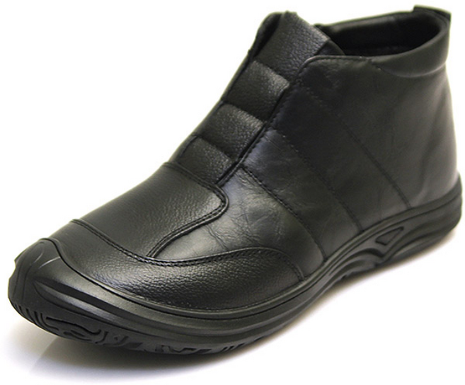 [모피어스]가죽 털 안감 하이탑 남성캐주얼화 구두 부츠 방한화 BK H5082