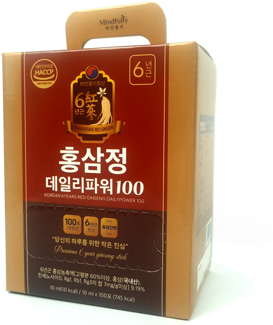 마인플리 6년근 홍삼정 데일리파워100 홍삼스틱 100포, 200개, 10ml