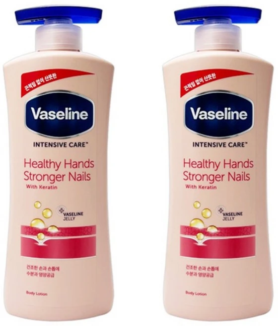 바세린 인텐시브 케어 헬씨 핸드 앤 스트롱거 네일 로션, 600ml, 2개 - 쿠팡