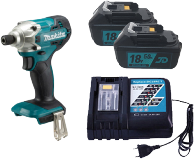 마끼다 충전 임팩드라이버 DTD156+제이디18V5.0AH 배터리+충전기세트 충전드릴, 본체+18V5.0AH(2개)+충전기, 1개