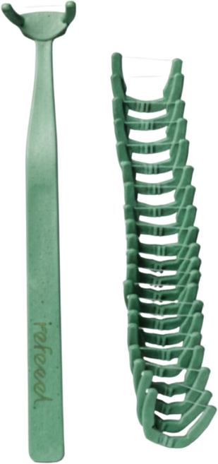 refeeel 손잡이가 길어서 편한 칫솔형 치실, 1개, 1개입, 15cm