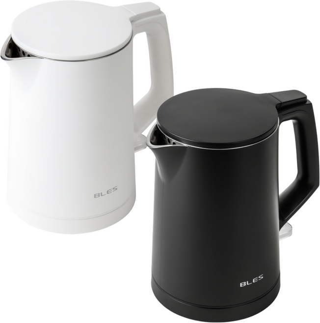 블레스 무선 전기포트 커피 티포트 주전자 NK1000 이중단열 통주물형, NK1000(블랙)