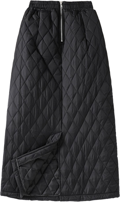 ZAJA 가을 겨울 여성 패딩 스커트 바람막이 따뜻한 A라인 롱 스커트