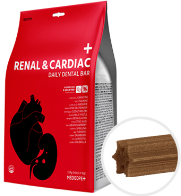 메디코펫 강아지 데일리 아이 앤 브레인 앤 리버 덴탈 바, 가수분해연어, 224g, 1개