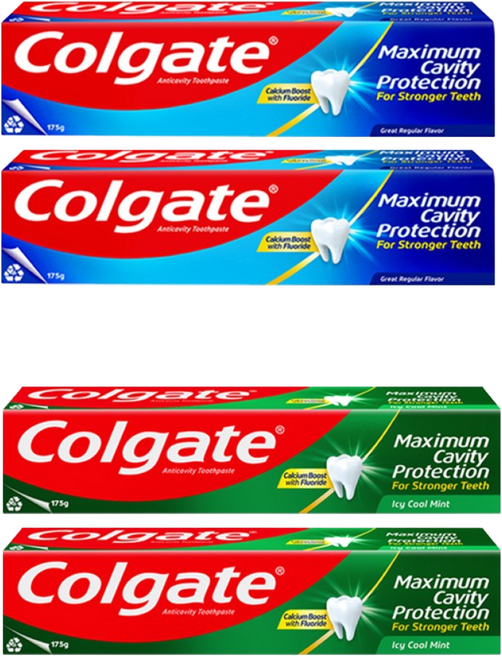 콜게이트 치약 플레이버 175g x 2p + 쿨민트 175g x 2p, 1세트