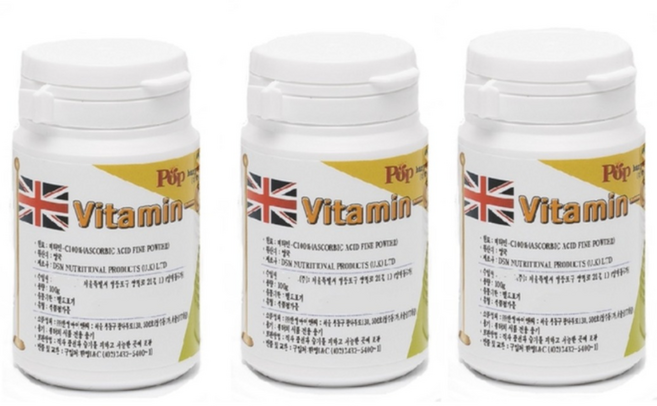 영국DSM 분말비타민C 100g*3개(원터치용기)파인파우더, 3개, 100g