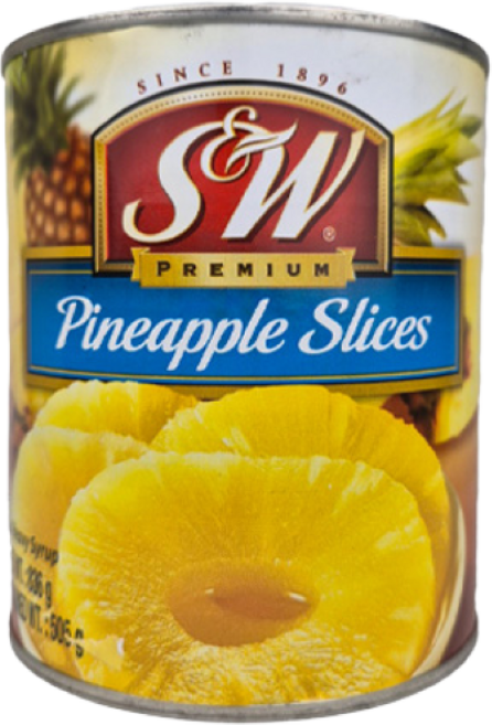 에스앤더블유 파인애플 슬라이스, 836g, 1개