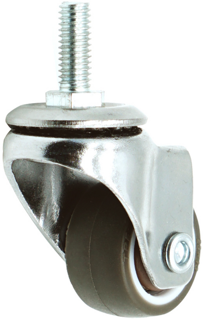 가구용 무소음 캐스터 바퀴 2.5cm(1인치) 볼트형 M6 브라운 TPE, 1인치 TPE 브라운 볼트형 M6, 1개