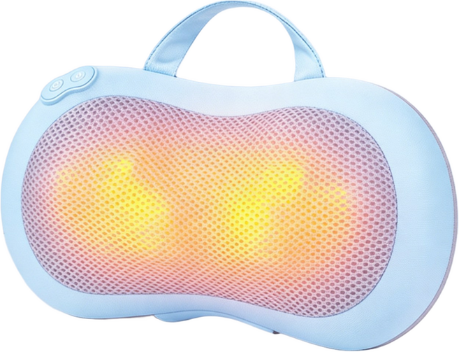 Soothwave목 어깨 베개 안마기 차량용 사무용 무선, 푸른 색, 무선 R6