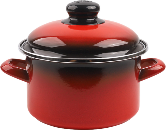 ELO 빨강법랑 깊은형 20cm / 양수냄비 / 법랑