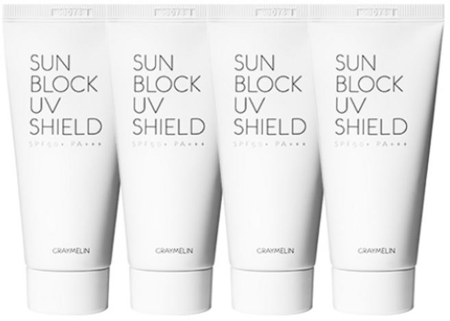 그레이멜린 썬블록 UV쉴드 선크림 SPF50+/PA+++, 50ml, 4개