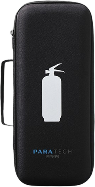 파라텍 0.7kg ABC 차량용 분말 소화기 파우치, 블랙, 1개
