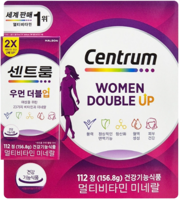 센트룸 우먼 더블업 멀티비타민, 센트룸 우먼  더블업  112정, 1개, 112정