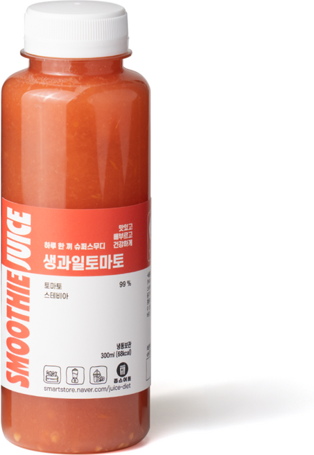 쥬스어트 생과일 토마토 주스 300ml 식사대용 아침 건강 쥬스, 10개