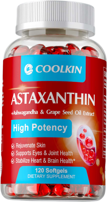 아스타잔틴 보충제는 피부 및 눈 건강 증진 항산화 작용 심혈관 건강 및 기억력 향상에 도움을 줍니다., 30정, 1개