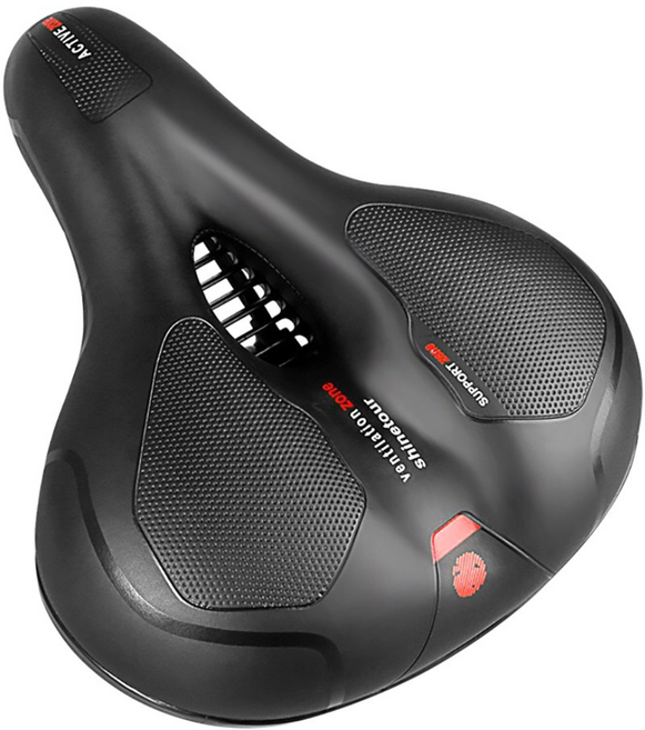 젤큰 에어 쿠션 자전거안장, 블랙레드, 1개
