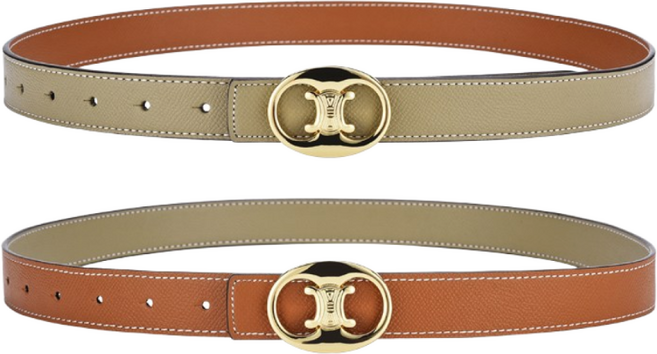 CKIRUV 여성 고급 소가죽 정장 캐주얼 양면 사용 벨트로 원피스 청바지 캐주얼 바지 등에 코디 가능