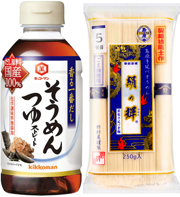 기꼬만 소면 쯔유 300ml + 노무라야 소면 250g, 1개