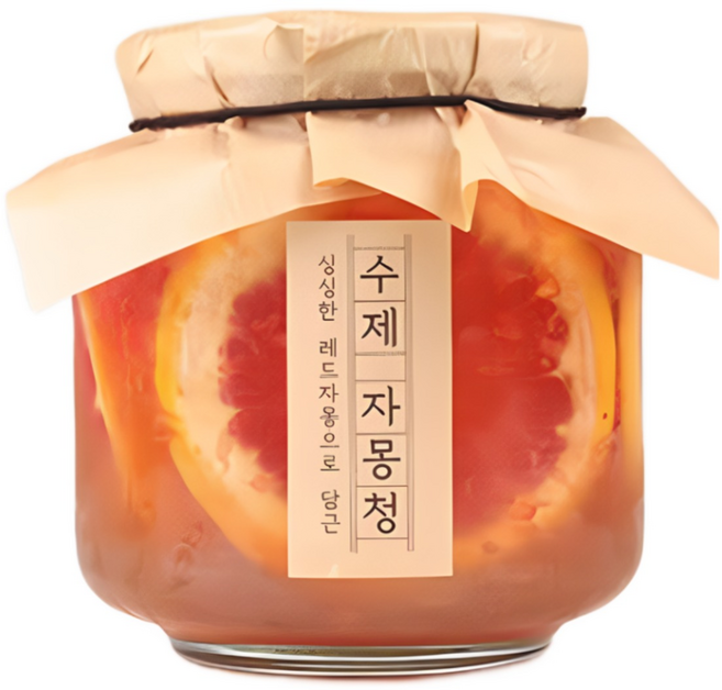 유기농설탕이 들어간 푸릇푸릇 수제과일청 레몬청 자몽청 과일청 딸기청 생강청 생강차 950g 1kg 2kg 대용량 카페 업소용, 02 자몽청 1kg (파우치팩), 1개, 1개입