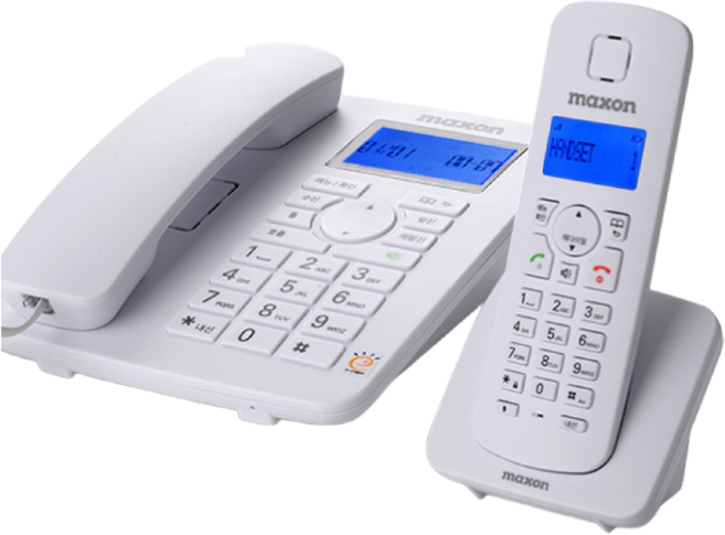 맥슨 유무선 전화기 화이트, MDC-990