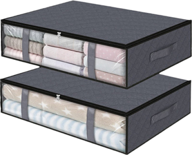 그리에티 이불 옷 정리함 보관함, 2개, 그레이