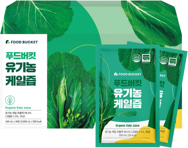 푸드버킷 유기농 케일즙, 100ml, 30개