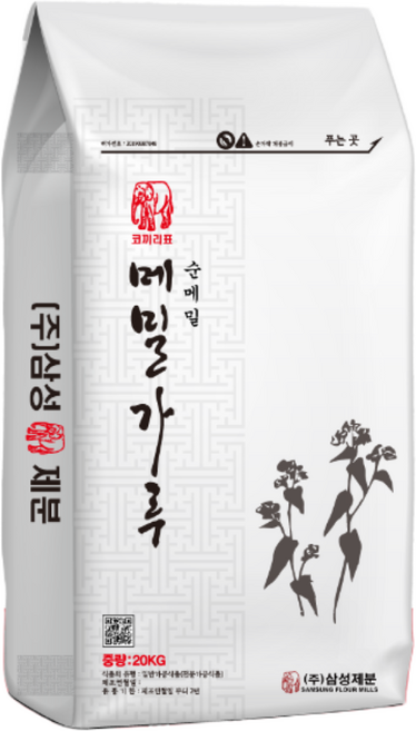[코끼리표 삼성제분] 업소용 메밀 100% 순메밀가루 20kg, 1개