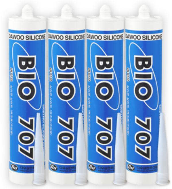 에스테크 욕실용+주방용 바이오 BIO 707s 실리콘(노즐포함) 백색, 4개