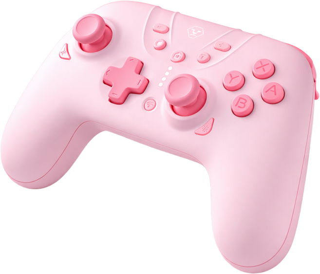 닌텐도 스위치2 게임 컨트롤러 청춘 컬러 모션 센서 진동 지원 듀얼 홀 센서 조이스틱 PC 호환 3모드 게임패드, 1개, 분홍색, AL-NS2258