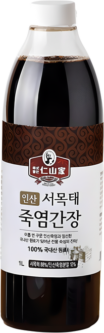 인산가 (주)인산가 정품 서목태 죽염간장(1L) 인산죽염 + 홍삼초코크런치(49g), 1개, 1L