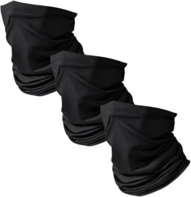 아이언 스포츠 멀티스카프, 블랙, 3개입