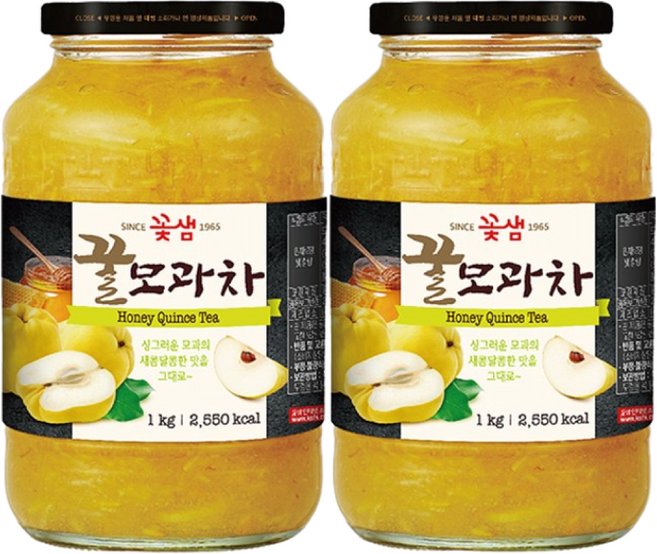 꽃샘 꿀모과차, 1kg, 2개