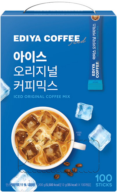 이디야 아이스 오리지널 커피믹스, 12g, 1개, 100개입