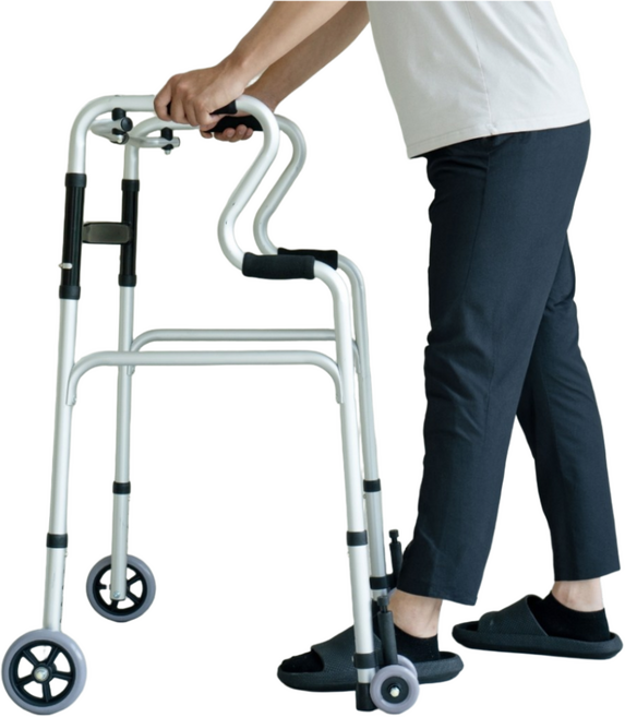 진작보행기 브레이크기능 노인 보행보조기 고급형 워커 뒷바퀴포함, 1개