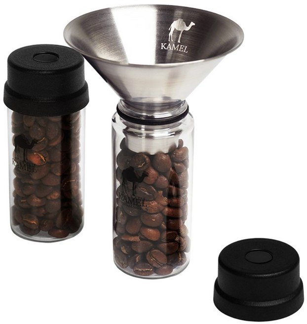 카멜 빈셀러 미니 호퍼 커피 원두 소분 스텐 깔때기, 단품, 1개