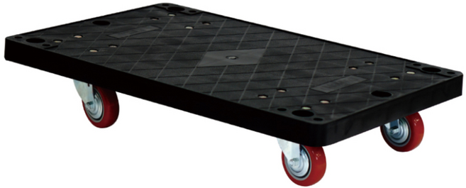 손잡이 없는 달리 구르마 대차 적색 바퀴 운반용 카트 소형 블랙 적색 600x400, 1개