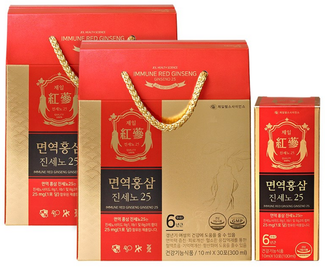 제일 면역홍삼 진세노25 30포 X 2박스, 300ml, 2개