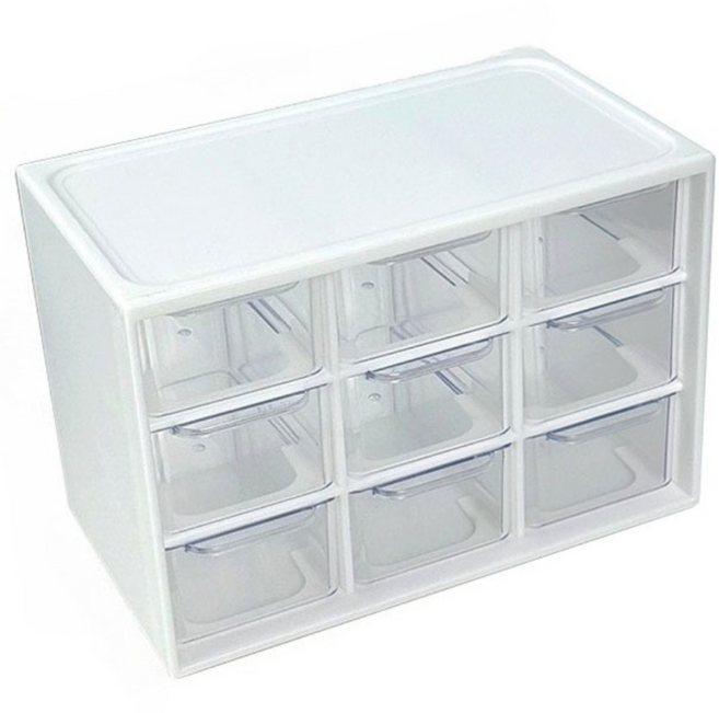 서랍 정리함 서랍형 수납함 데스크 정리함 다칸분리형 데스크정리용, 화이트, 1개
