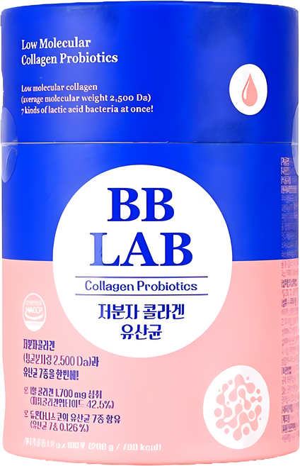 비비랩 저분자 콜라겐 유산균 100p, 200g, 1개