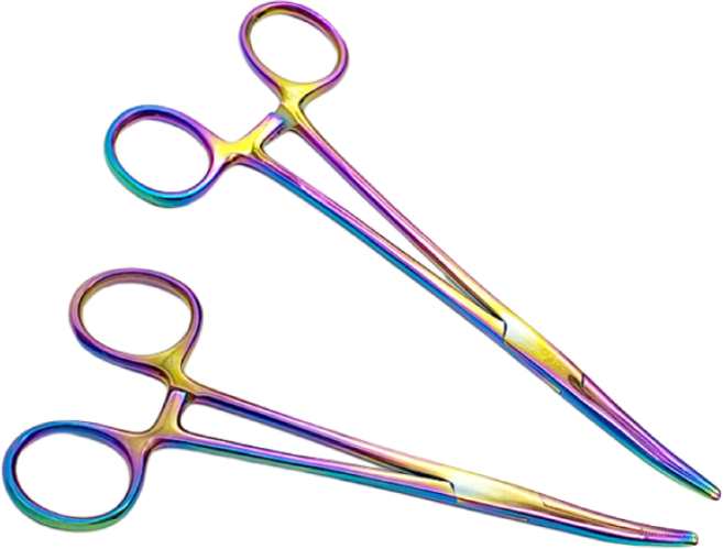 청룡조구 홀로그램 티타늄 포셉 가위 16cm 18cm 집게 바늘빼기 바늘제거, 1개