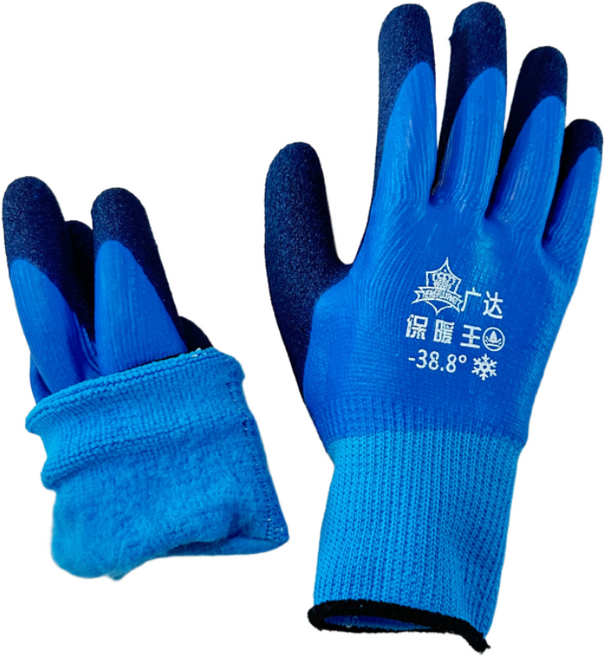 겨울 혹한기 방한 방수코팅 기모 작업용 장갑, 10개, 남성용