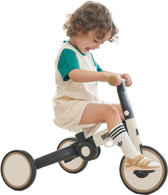 베네베네 벤트라이크 듀얼 유아 아기 세발자전거 + 접이식 + 뒷바퀴 각도조절 + 시트조절 + 밸런스바이크 변신, 브라운, 1개