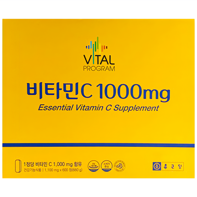 바이탈프로그램 정품 비타민C 1000mg, 600정, 1개