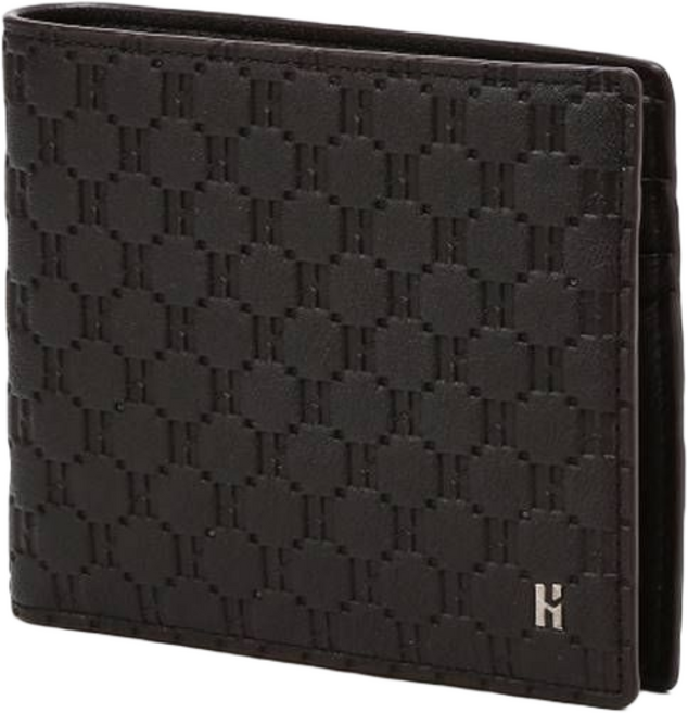 [백화점정품] 헤지스 ACC [선물포장] 남성 브라운 로고장식 소가죽 반지갑 (A/S보장)