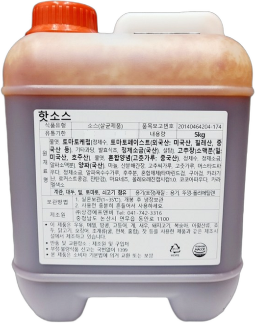 상경식품 매운 양념치킨소스 핫소스 5KG, 1개