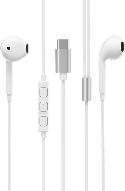 와일드프로 c타입 오픈형 유선 이어폰 3.5mm WP-C05, 화이트