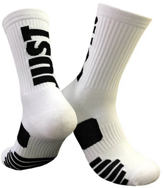 NPNG JUST DO IT 도톰한 장목양말 농구 등산 헬스 요가 스포츠 긴목 양말 2color, 1개, JUST화이트 - 쿠팡